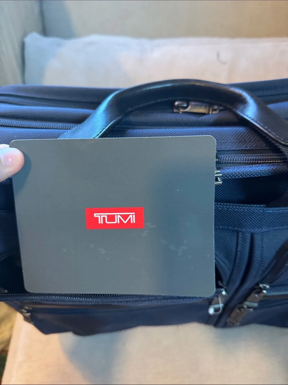 Tumi Alpha 2 ballistic briefcase bag.